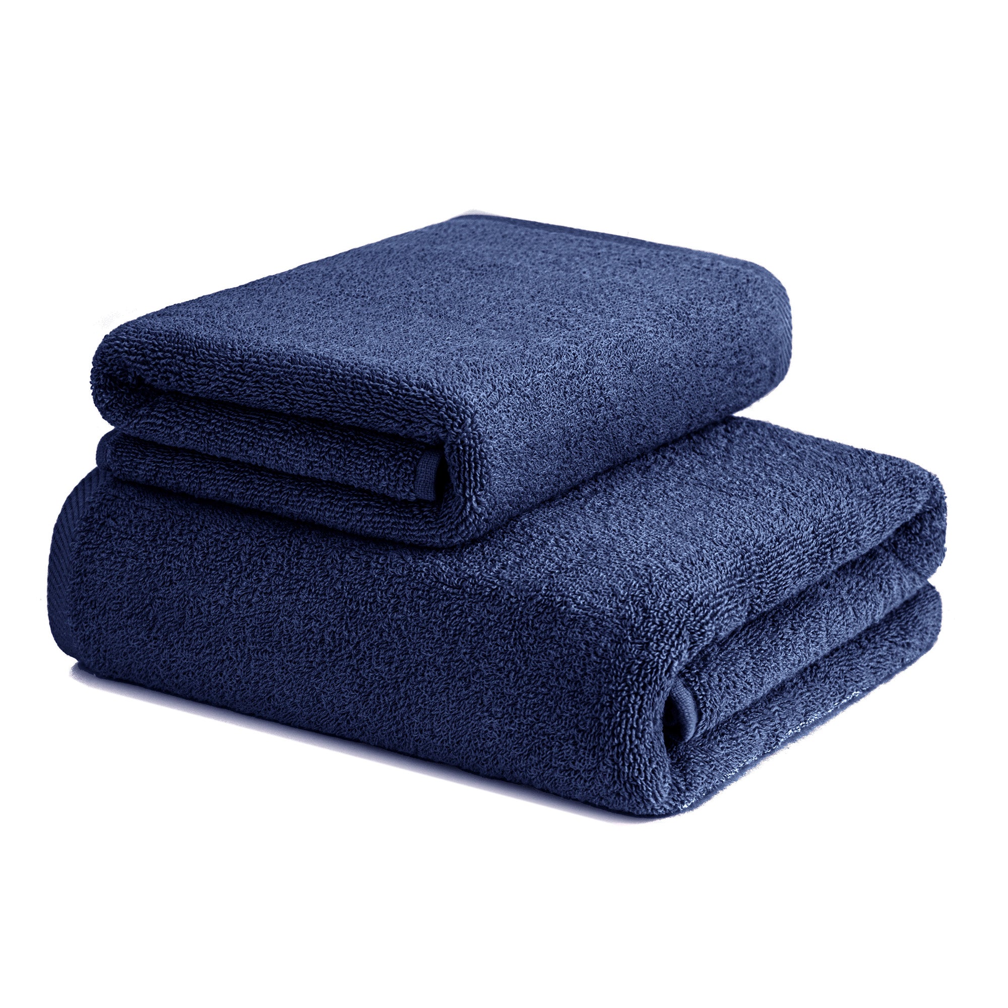 Pair of Guest and Terry Towel 550g Navy Blue