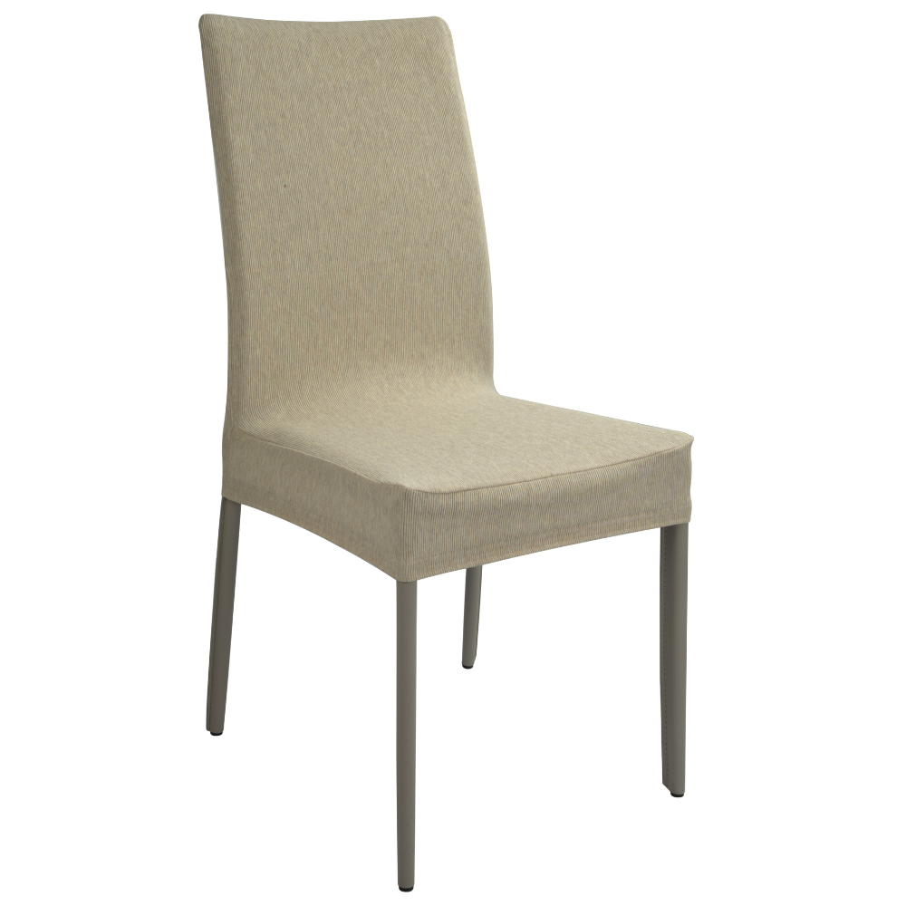 Housse de chaise élastique avec dossier Beige