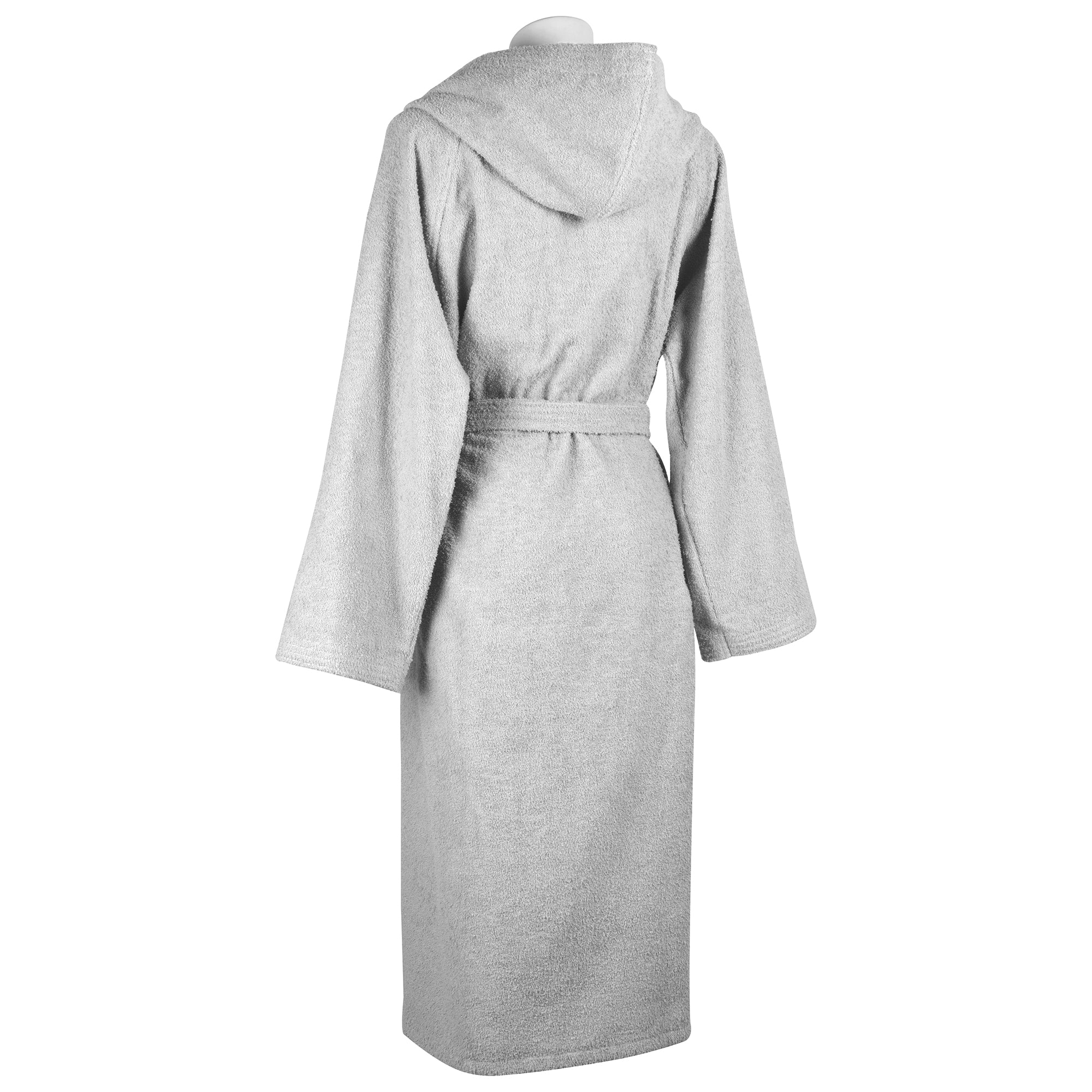 Essential Hooded Bathrobe in Cotton Terry Grey