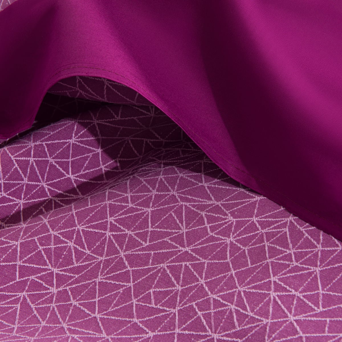 Double Bed Sheet Set with Jacquard Frill Triangle Mauve