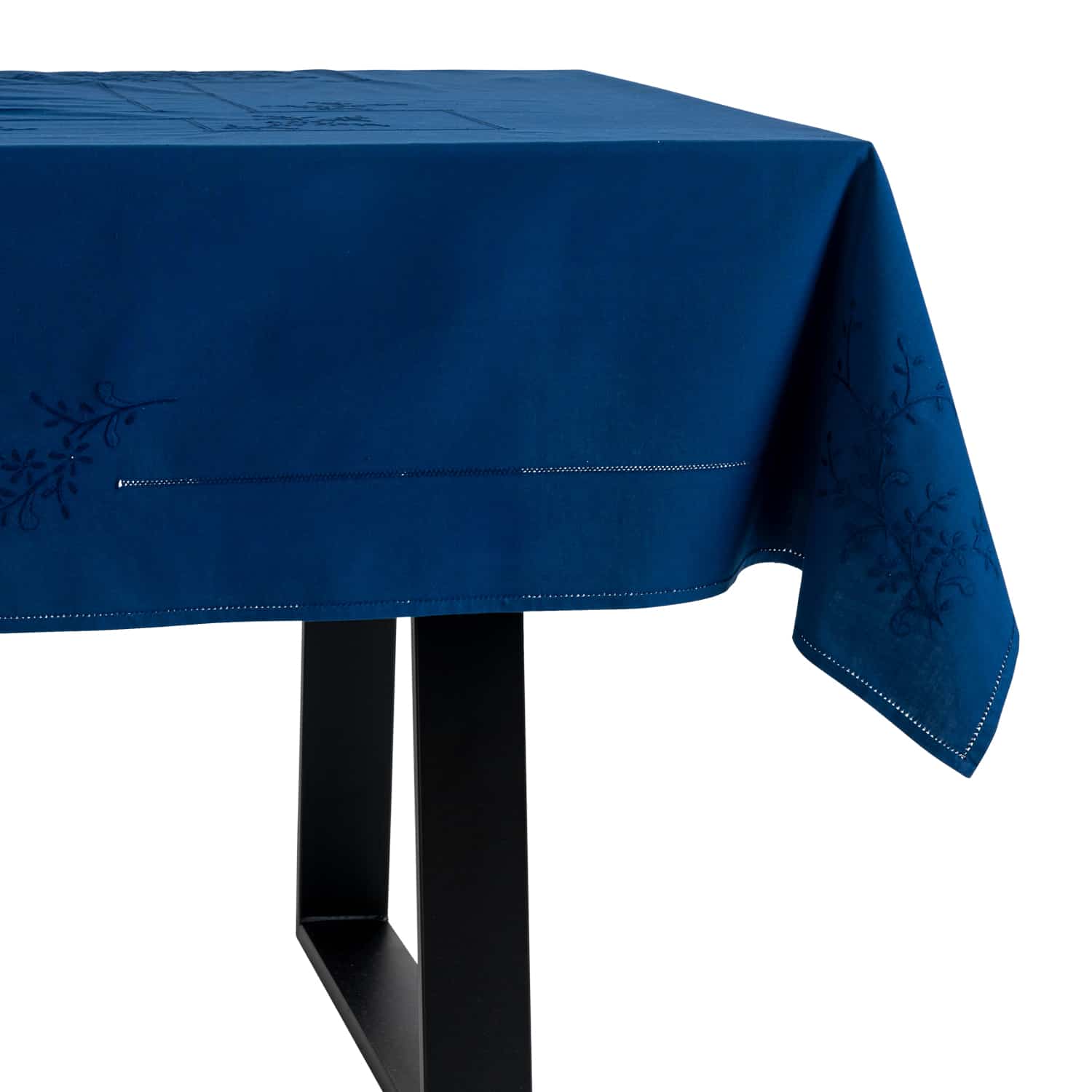 Tablecloth + 12 hand-embroidered napkins in pure cotton Made in Italy, Francesca variant