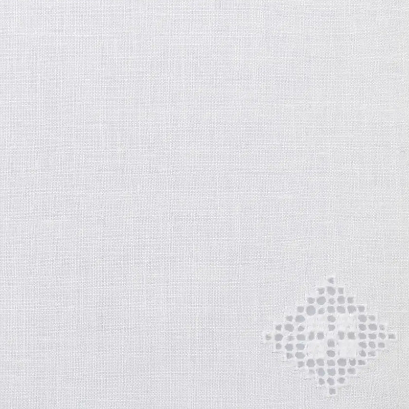 Handbesticktes Deckchen aus reinem Leinen, hergestellt in Italien, Variante Etruria (2 Stück)