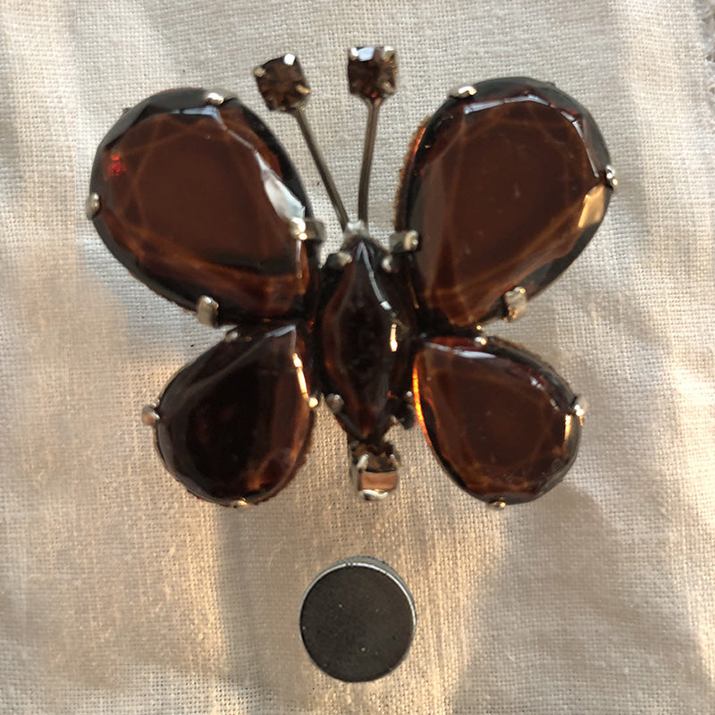 Braune Schmetterlings-Magnetvorhang-Raffhalter