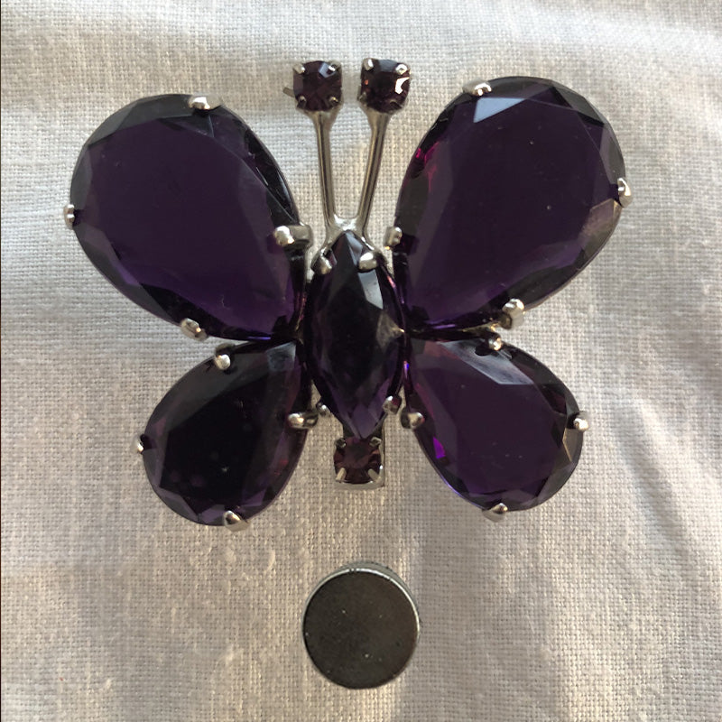 Embrasses de rideaux magnétiques papillon violet